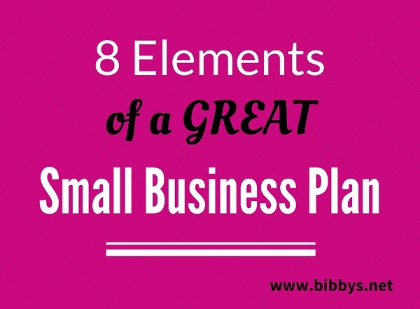8 elements of a great small business plan